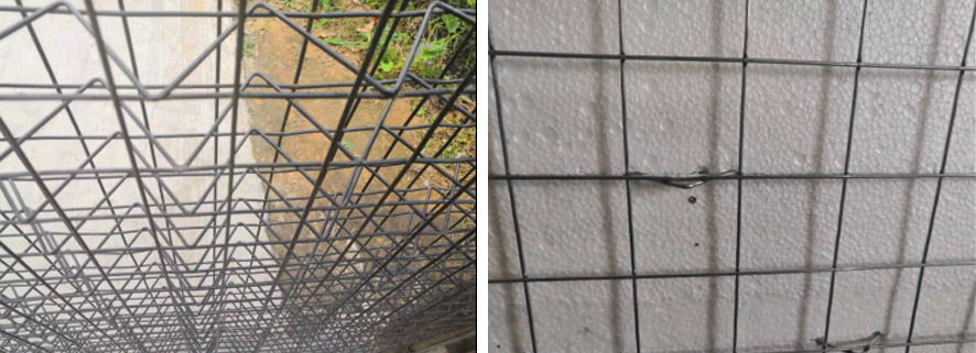 Concrete elements reinforced with light steel mesh framed expanded polystyrene (EPS) panel