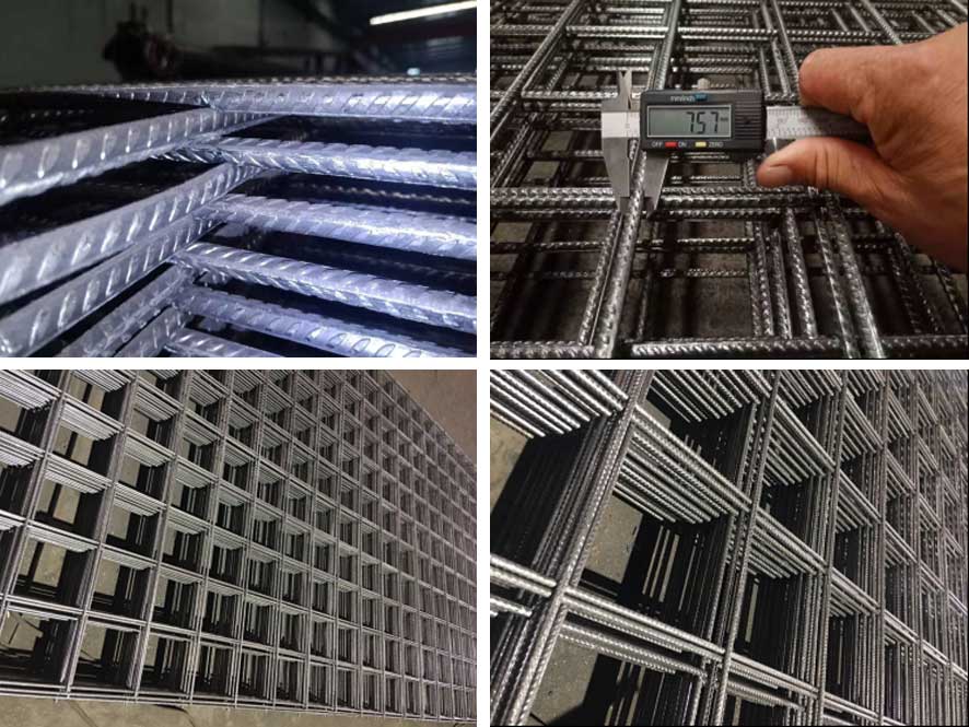 Slab mesh reinforcement for footing slab, beam and piers