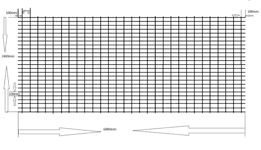 Slab mesh reinforcement for footing slab, beam and piers