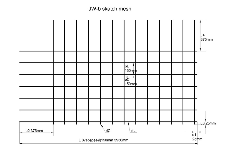 Standard reinforced steel welded mesh for construction