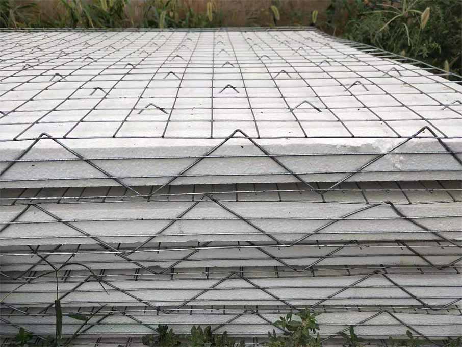 Concrete elements reinforced with light steel mesh framed expanded polystyrene (EPS) panel